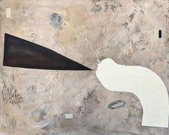 "Il pavone e la gru" Pittura contemporanea gestuale espressionista astratta