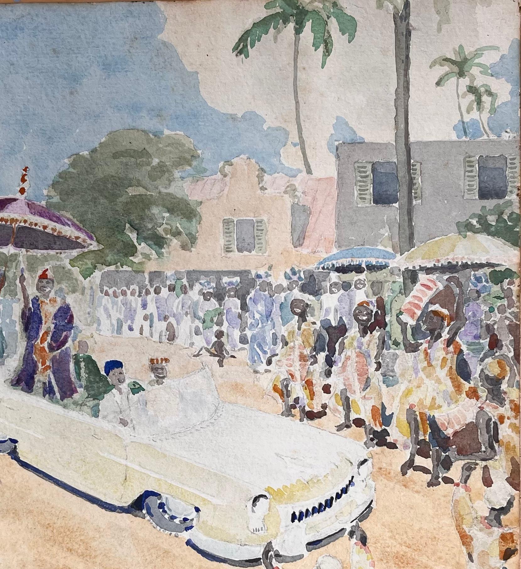 Medium: Watercolour on paper, unframed
Size: 14 inches (height) x 10 inches (width)
Signed: Yes
Condition: Sound condition, with some minor signs of foxing visible
Provenance: Private collection

Description:
This vibrant watercolor by Ian G. Walker