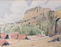 Finely Detailed British Watercolor of Fort Jesus in Mombasa in East Africa