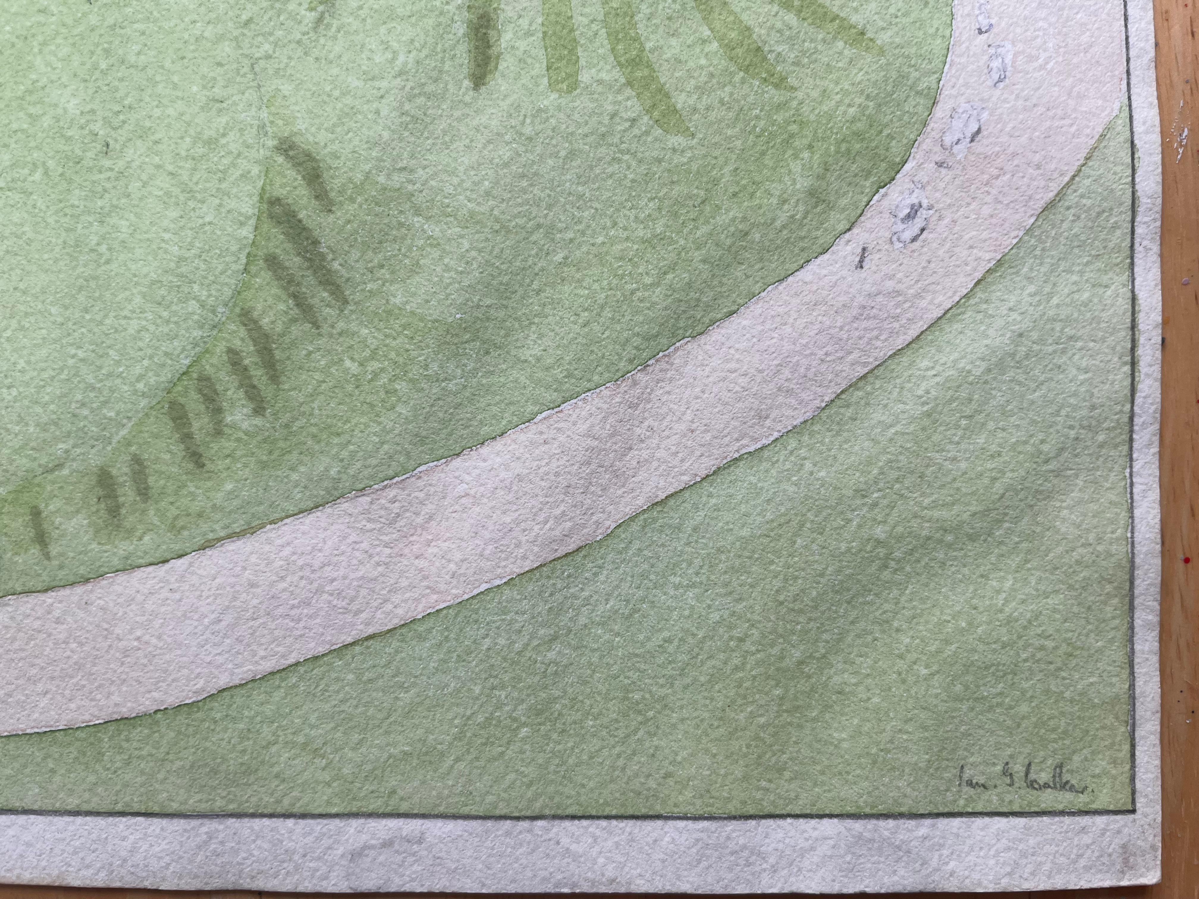 Fein detaillierte britische Aquarell-Topographie einer Schafsfarm auf dem Mount Kenya, Topographical im Angebot 1