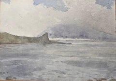 Fein detaillierte britische Aquarell-Topographie des Schlosses Aros, Topographical