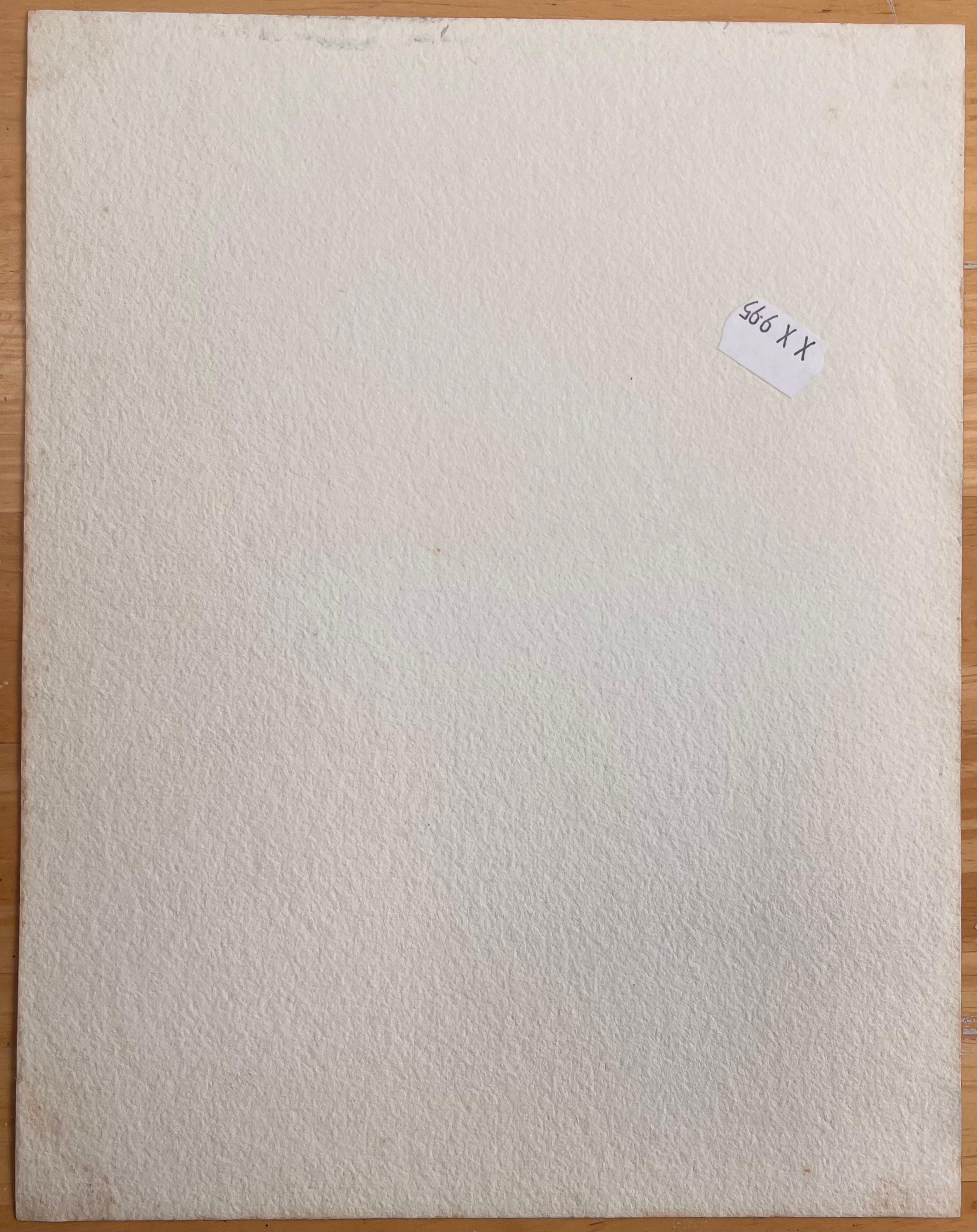 Medium: Aquarell auf Papier, ungerahmt
Größe: 11,5 Zoll (Höhe) x 9 Zoll (Breite)
Unterschrieben: Nein
Zustand: Guter Zustand, mit leichten Stockflecken
Provenienz: Privatsammlung

Beschreibung:
Dieses zarte Aquarell von Ian G. Walker zeigt eine