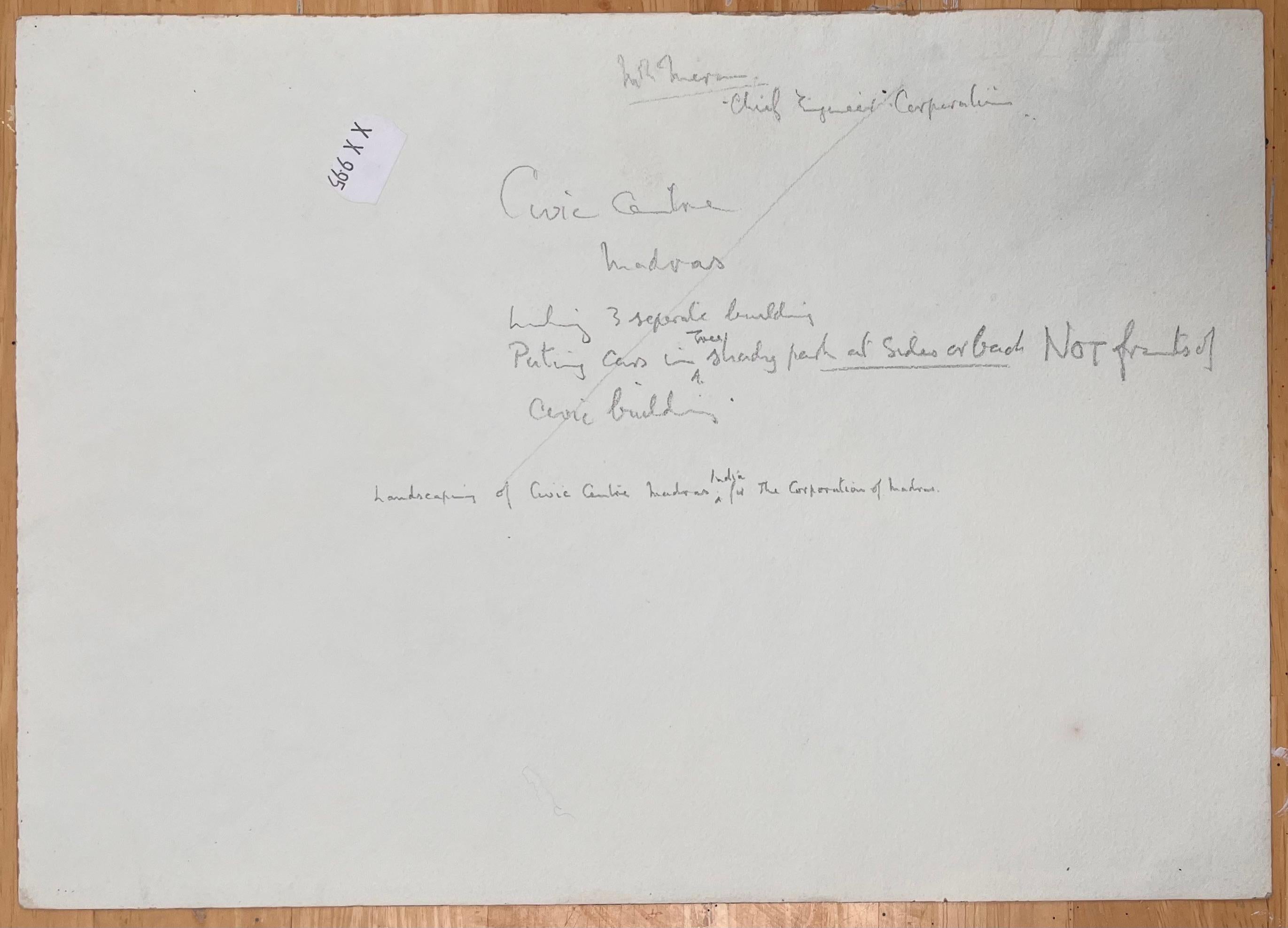 Medium: Aquarell auf Papier, ungerahmt
Größe: 10 Zoll (Höhe) x 14 Zoll (Breite)
Unterschrieben: Ja
Zustand: Guter Zustand, mit leichten Stockflecken
Provenienz: Privatsammlung

Beschreibung:
Dieses Aquarell von Ian G. Walker zeigt eine detaillierte