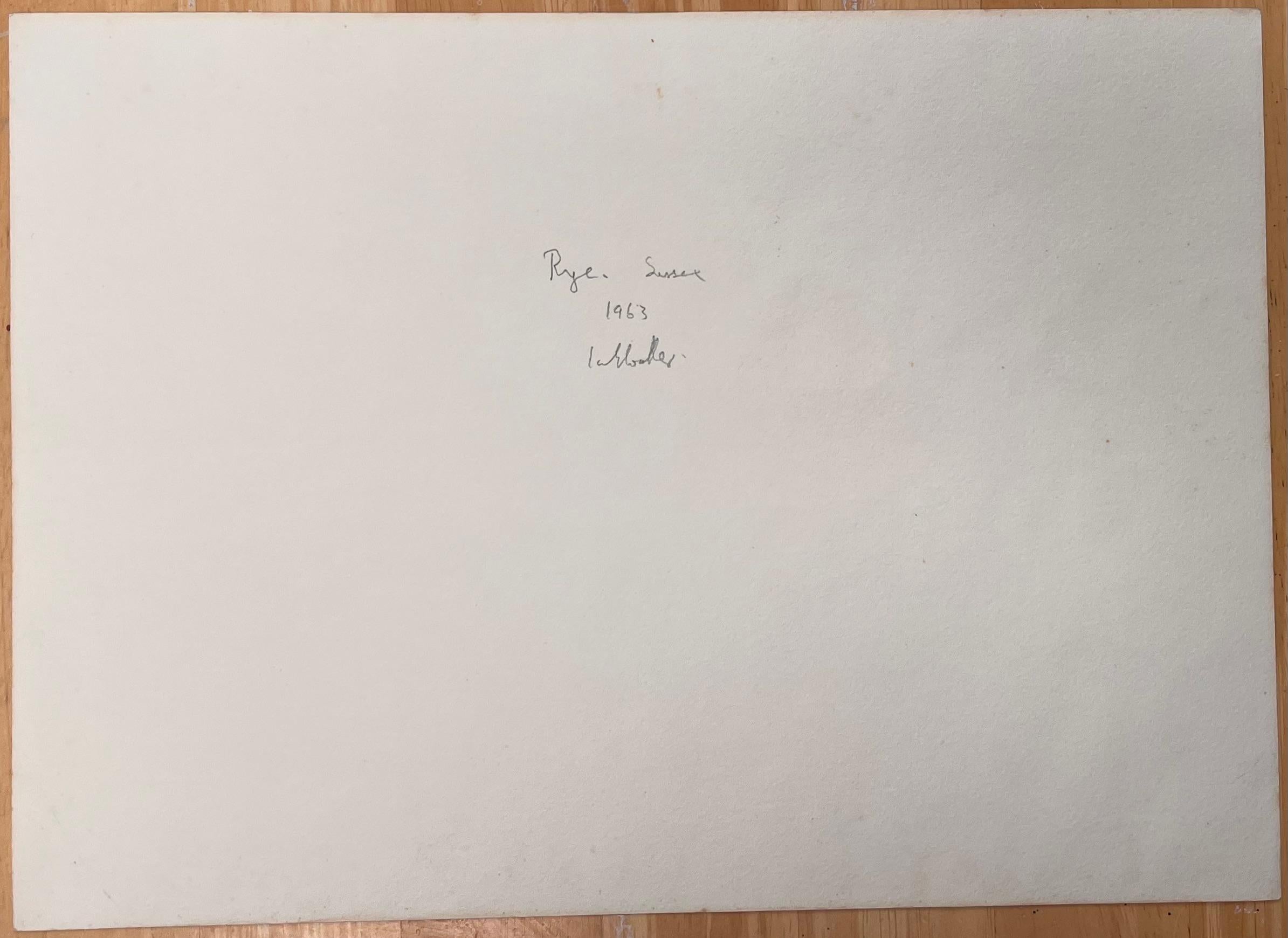 Aquarelle topographique britannique finement détaillée de Rye, Sussex en vente 2