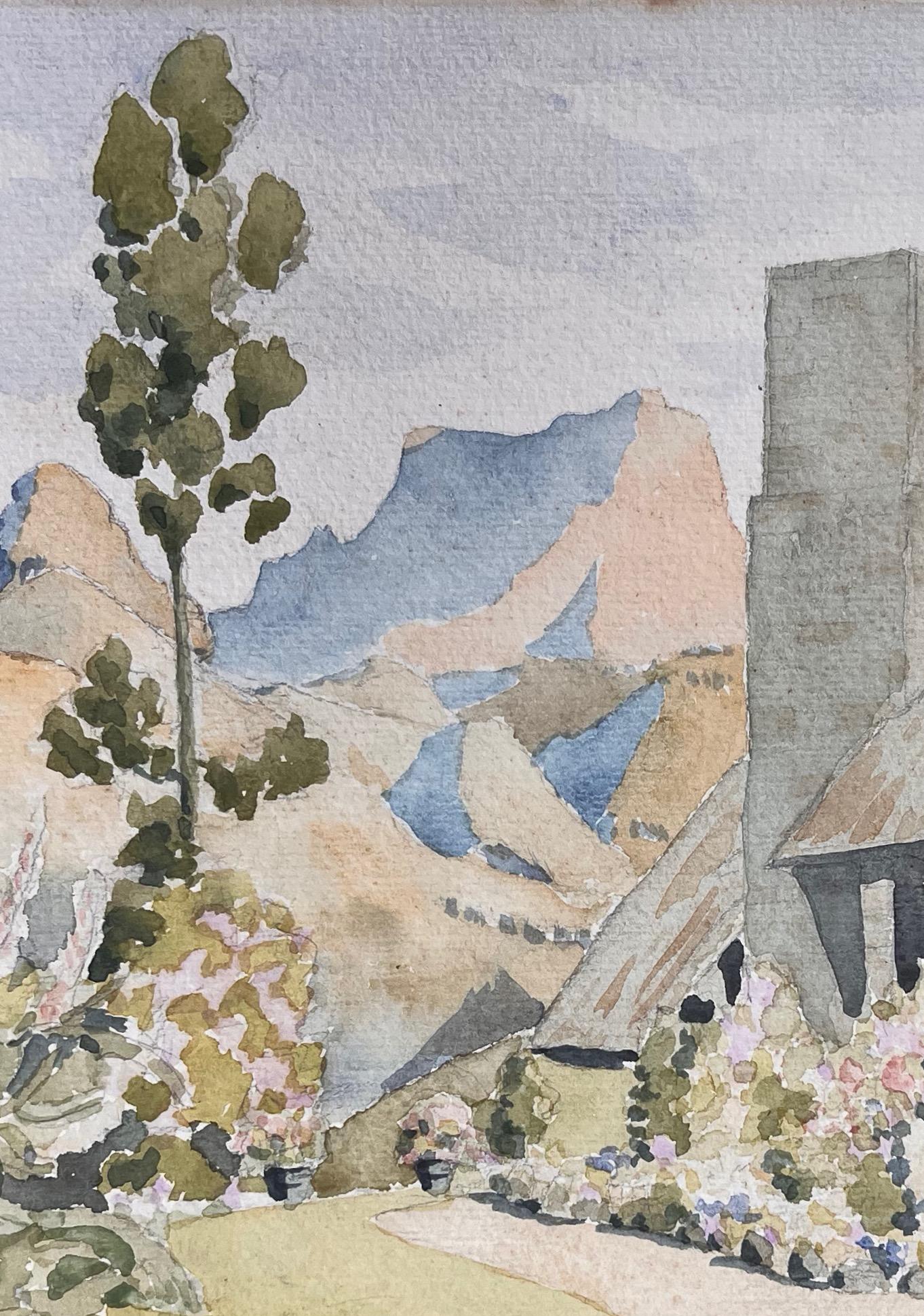 Medium: Watercolour on paper, unframed
Size: 10 inches (height) x 14 inches (width)
Signed: No
Condition: Sound condition
Provenance: Private collection

Description:
This watercolor painting by Ian G. Walker appears to depict 