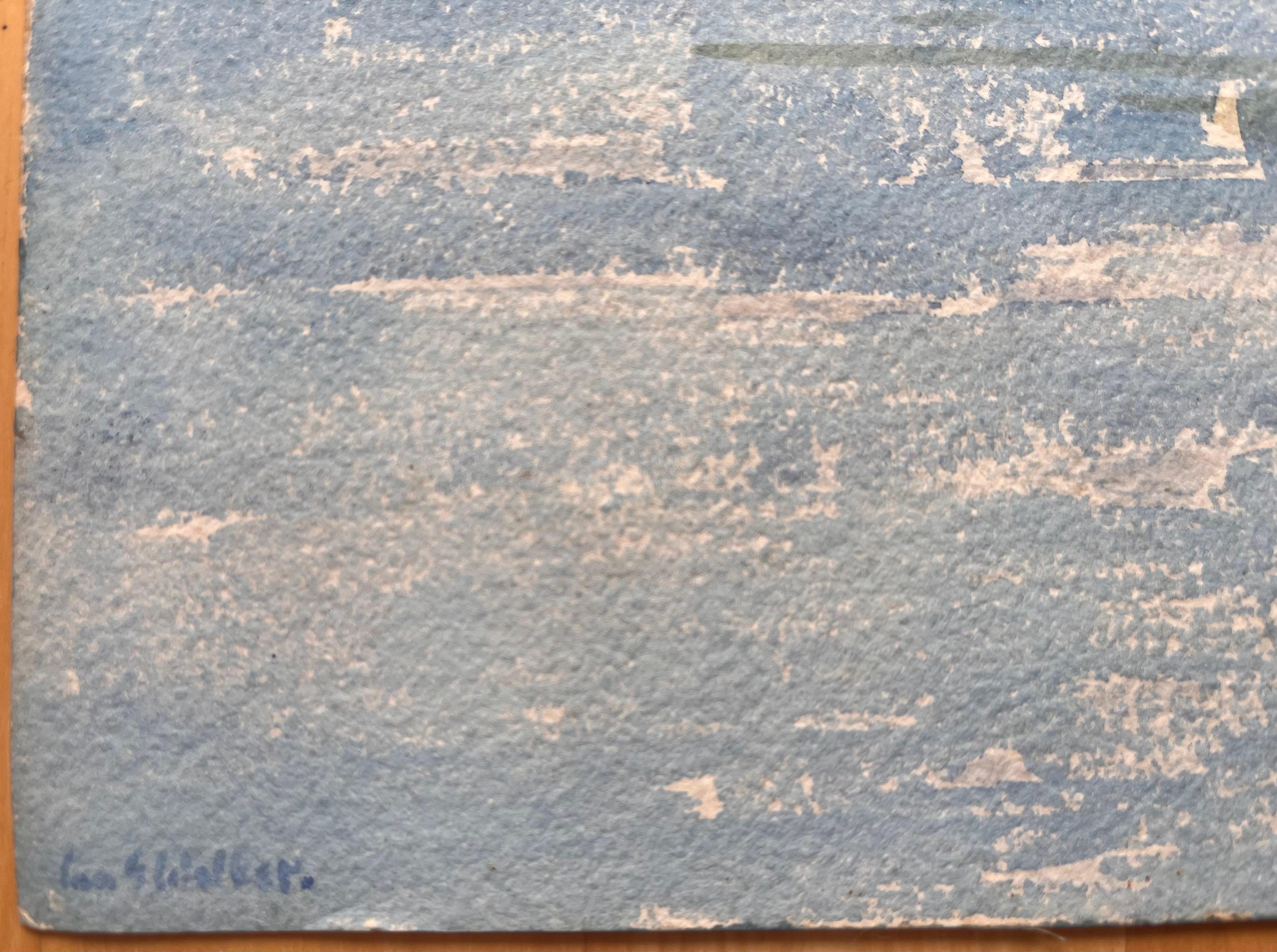 Topografía en acuarela británica finamente detallada del glaciar Svartisen en venta 1