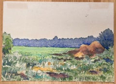 Fein detailliert gearbeitetes britisches Aquarell Topografisches Bild der Dunsmore Lane