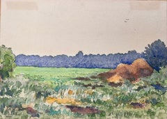Fein detailliert gearbeitetes britisches Aquarell Topografisches Bild der Dunsmore Lane