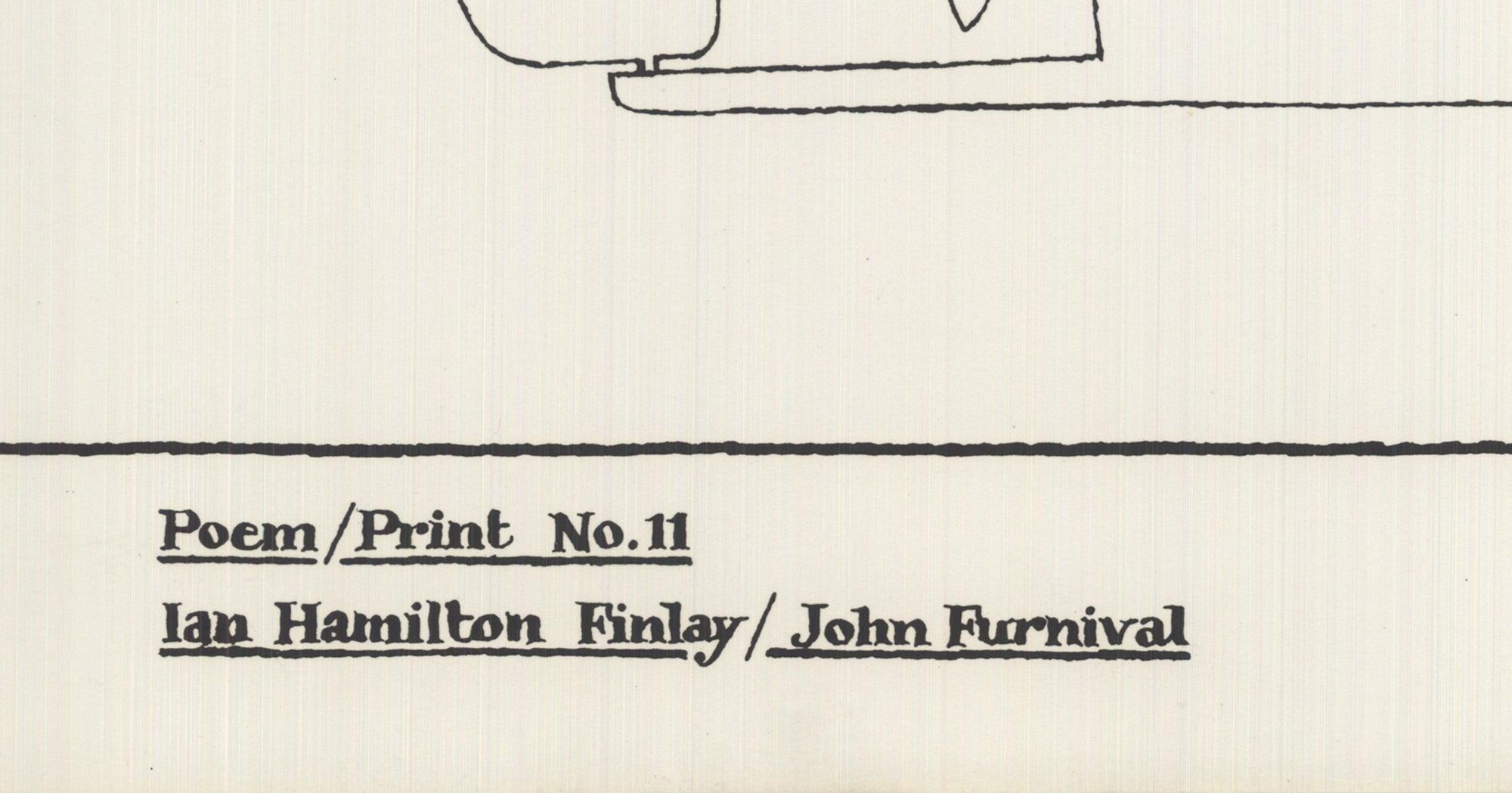 1969 Ian Hamilton Finlay 'Poem/Print No.11 (Xmas Star)'  For Sale 1