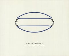 1970 Ian Hamilton Finlay 'Catameringue' Blue,White Serigraph