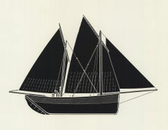 Scottish Zulu noir et blanc sérigraphie incrustée de Ian Hamilton