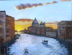 Early Risers - venetian original artwork modern oil painting impressionism art
