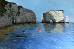 Old Harry Rocks IV - original realism contemporary artwork - cityscape painting