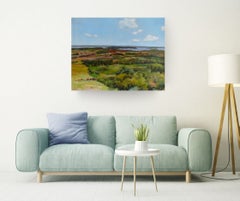 Purbeck Viewpoint- obra de arte original realismo contemporáneo - pintura paisaje urbano