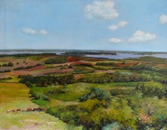 Purbeck Viewpoint- obra de arte original realismo contemporáneo - pintura paisaje urbano