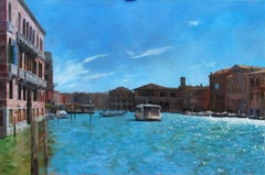 Sparkle On The Canale Grande Venice original Italy Holiday cityscape painting