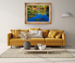 Primavera en Giverny - obra de arte original del impresionismo contemporáneo - pintura al óleo