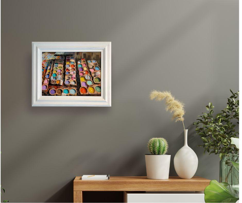 Dieses außergewöhnliche Kunstwerk ist derzeit in der Signet Contemporary Art Gallery und online ausgestellt und zu verkaufen.

Das Originalgemälde von Ian Hargreaves ist gerahmt, aufgereiht und ausstellungsbereit und zeigt eine ikonische Szene aus