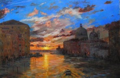 Venice Awakens Original Venice city  landscape painting