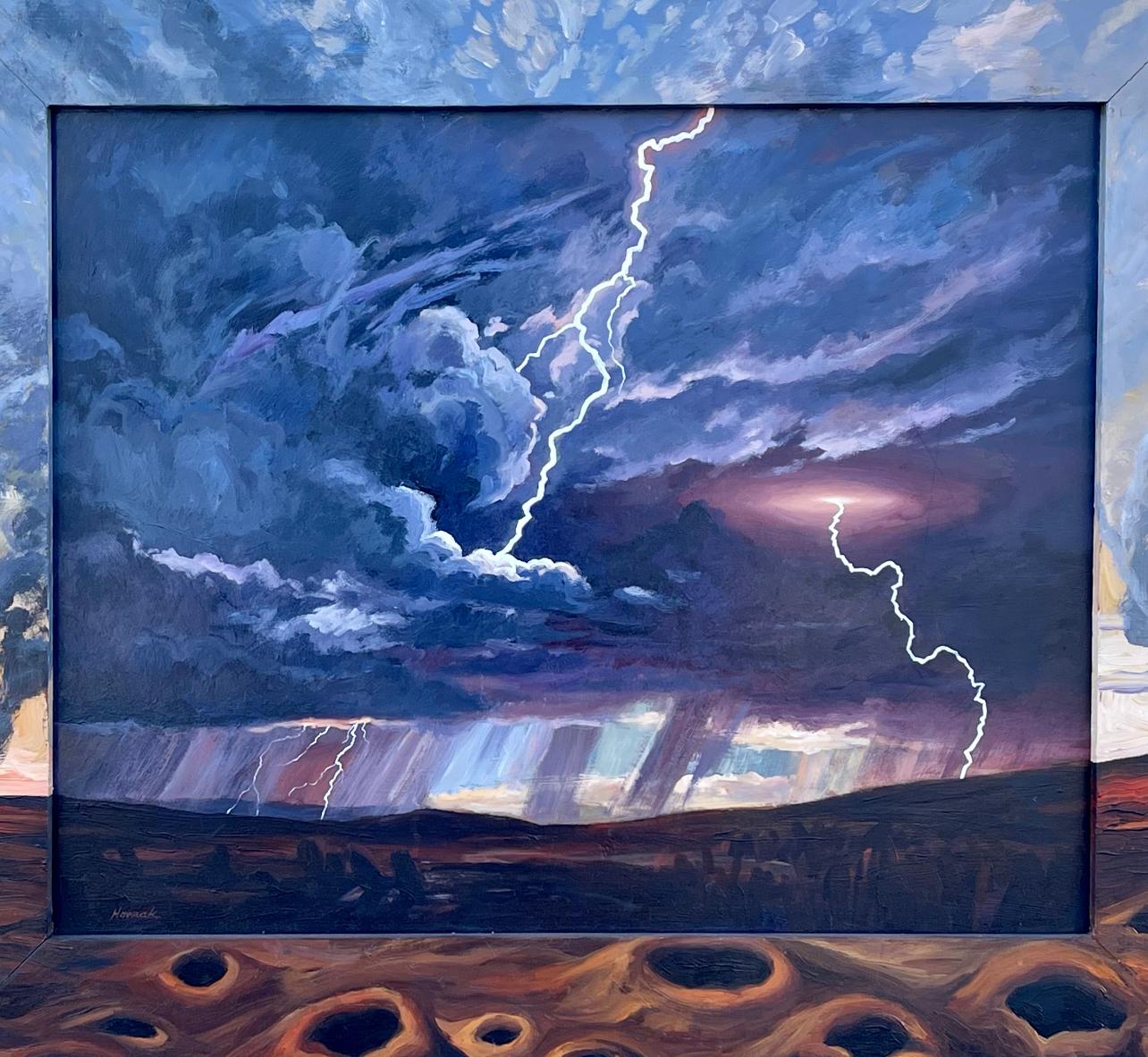 Das Reich des Asmodeus, 1985, Ian Hornak - Gemälde im Angebot 1