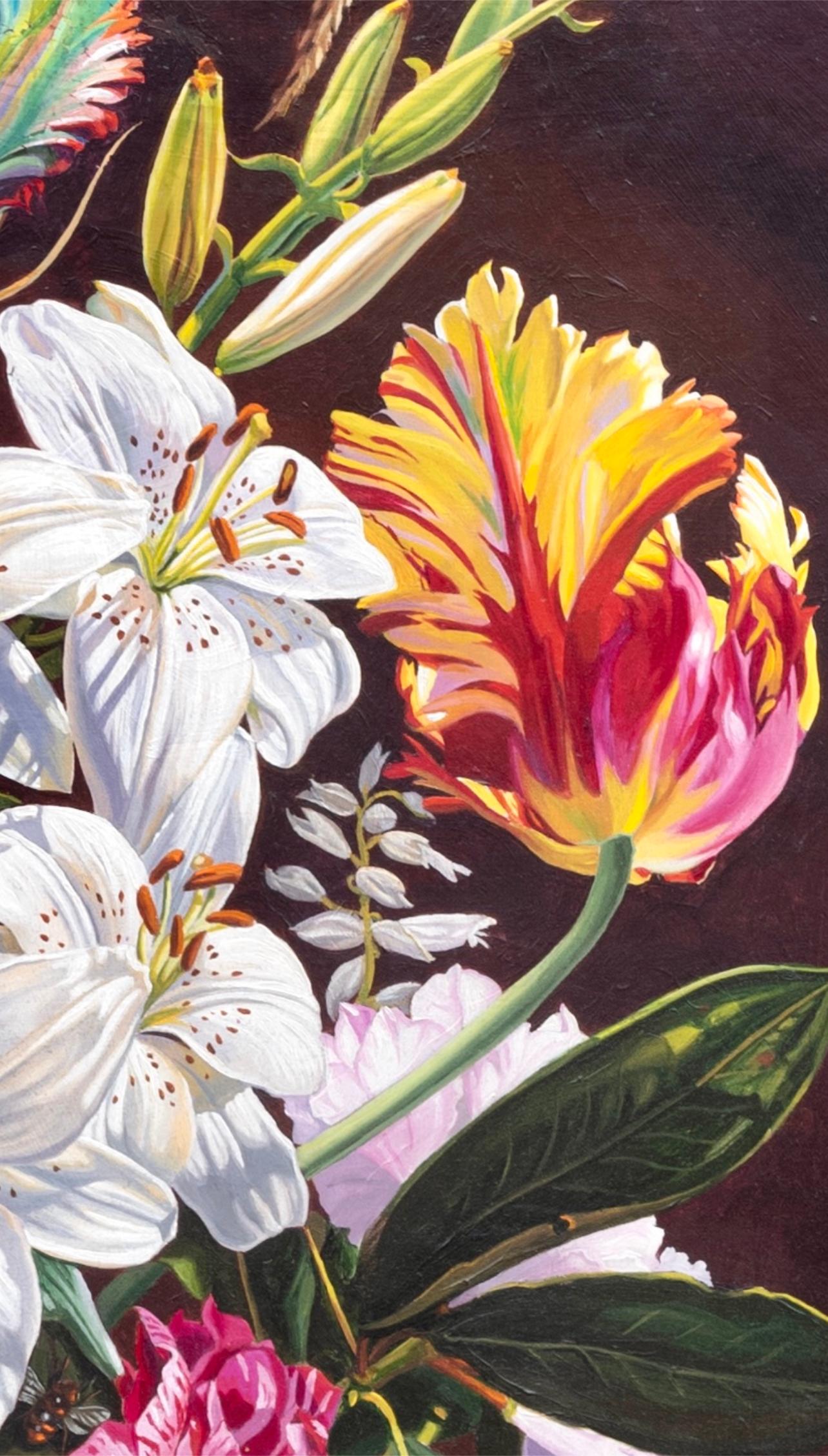 “Flower Piece with Storm, ” Photorealism & Hyperrealism For Sale 3