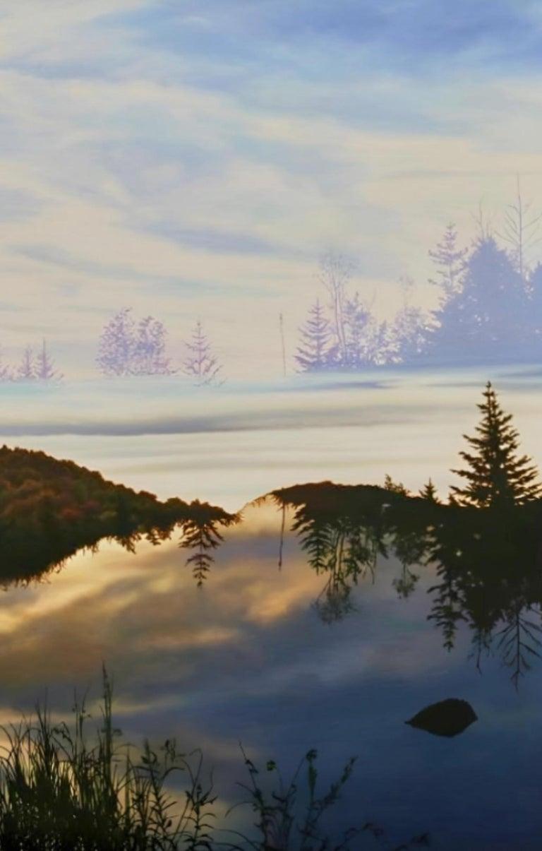 La finestra di Friedrich: Variazione IV (Acqua e nebbia) 1981, Ian Hornak - Pittura in vendita 4