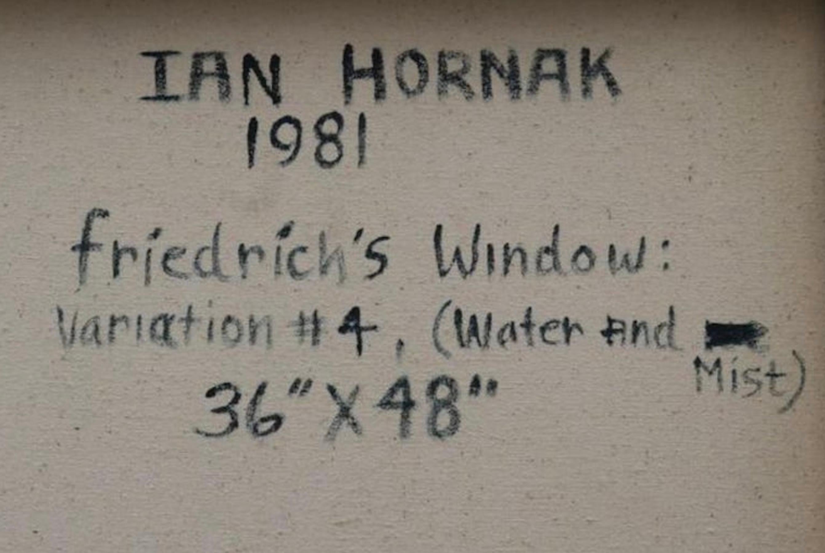 La finestra di Friedrich: Variazione IV (Acqua e nebbia) 1981, Ian Hornak - Pittura in vendita 6