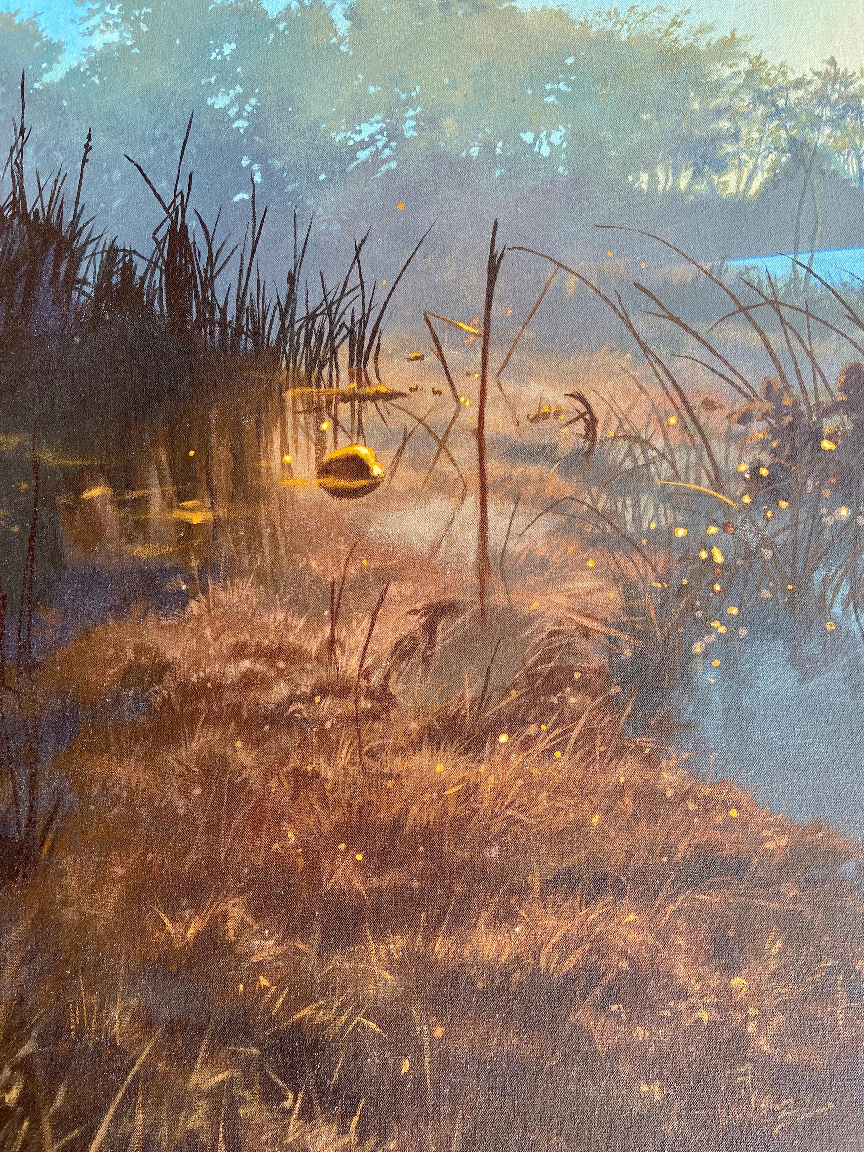 Künstler: Ian Hornak (1944-2002)
Titel: Georgica-Teich bei Sonnenuntergang (East Hampton, NY)
Jahr: Februar 1973
Medium: Acryl auf Leinwand
Größe: 72 x 48 Zoll
Zustand: Ausgezeichnet
Beschriftung: Signiert, datiert und betitelt vom Künstler,