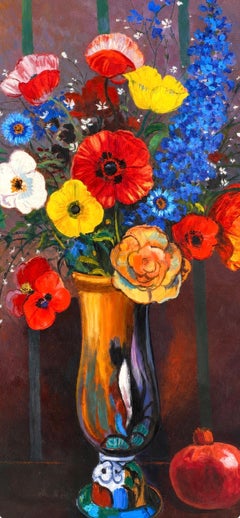 Ian Hornak, Fiori alla maniera di Redon #8: Delphiniums and Poppies, 1998