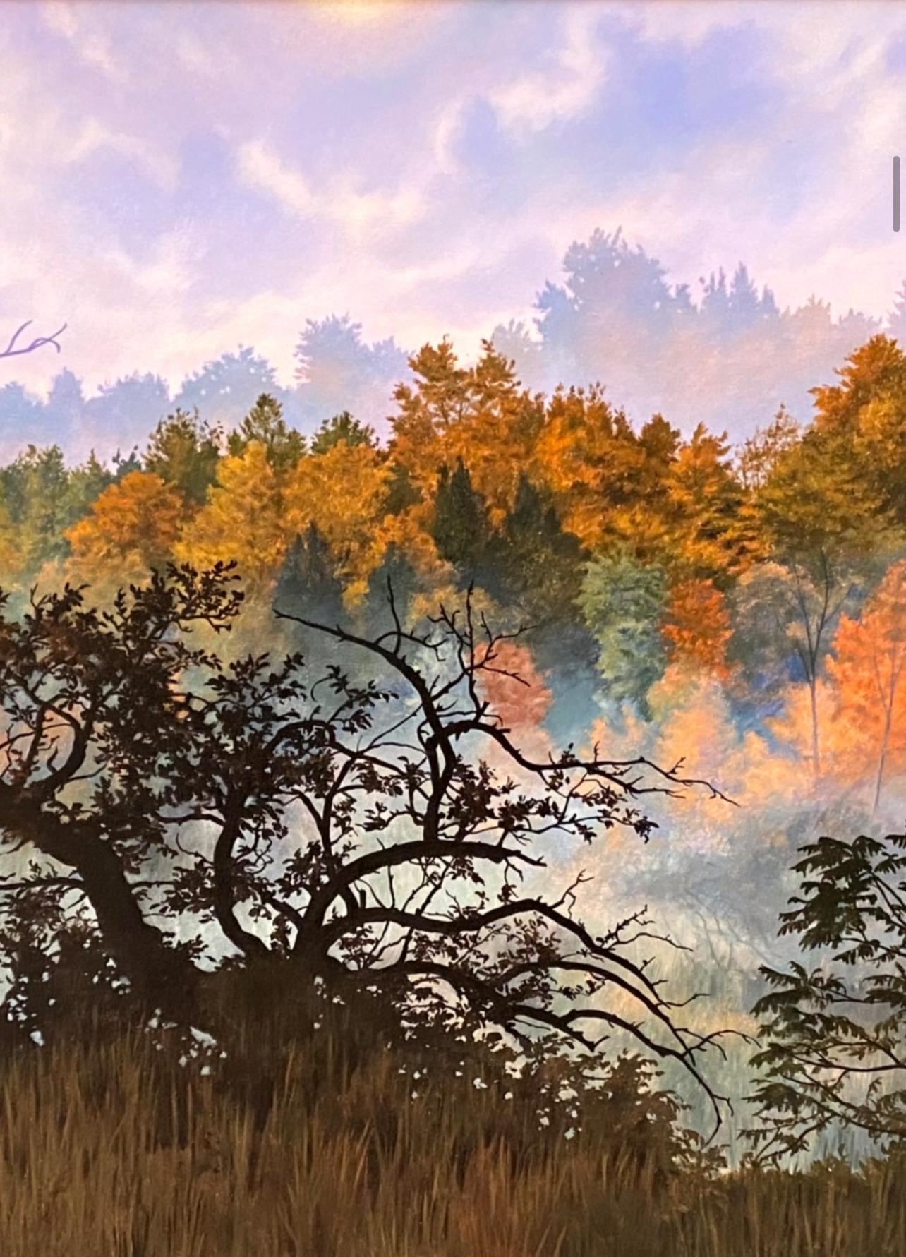 Letztes Lied: Im Abendrot-In Abendglut (Hommage an Richard Strauss) (Braun), Landscape Painting, von Ian Hornak