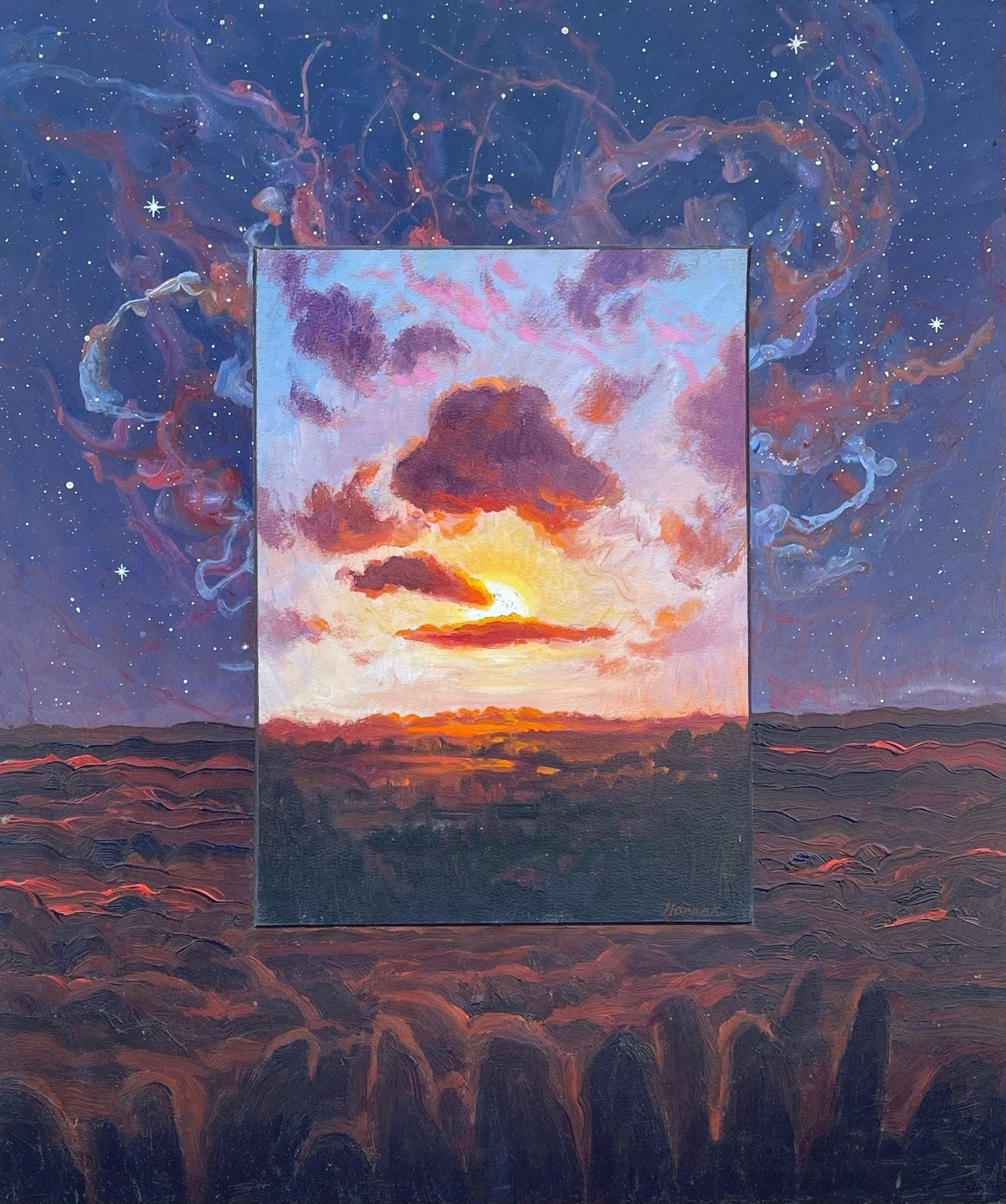 Artista: Ian Hornak (1944-2002)
Título: La luz del pasado, 1ª versión
Año: 1985
Técnica: Acrílico sobre masonita de doble capa
Tamaño: 21,5 x 18 pulgadas
Estado: Bueno
Procedencia: Propiedad de Ian Hornak, East Hampton, Nueva York.
Notas: Este