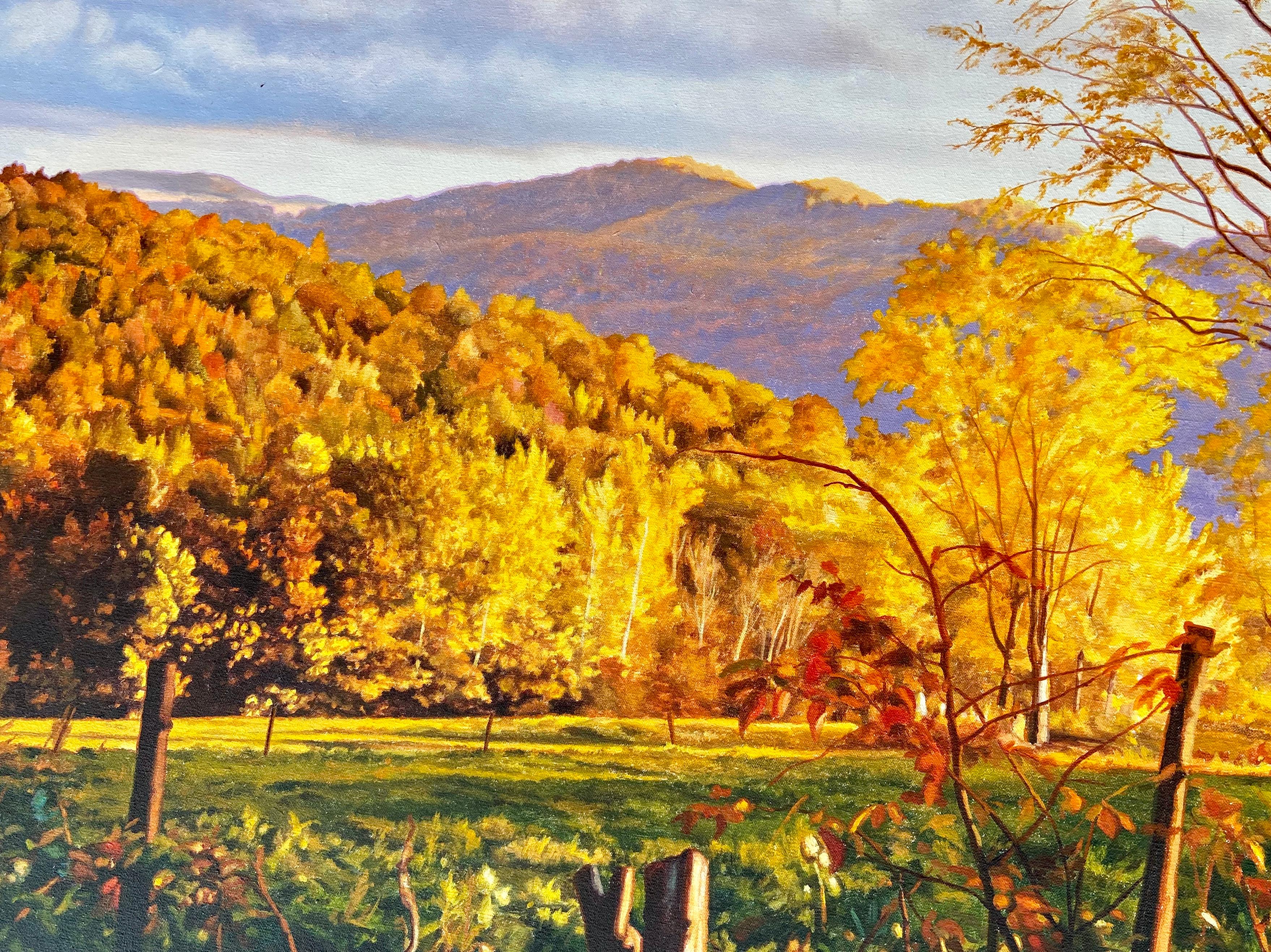 Marcia's Meadow (Vermont) - Beige Still-Life Painting par Ian Hornak
