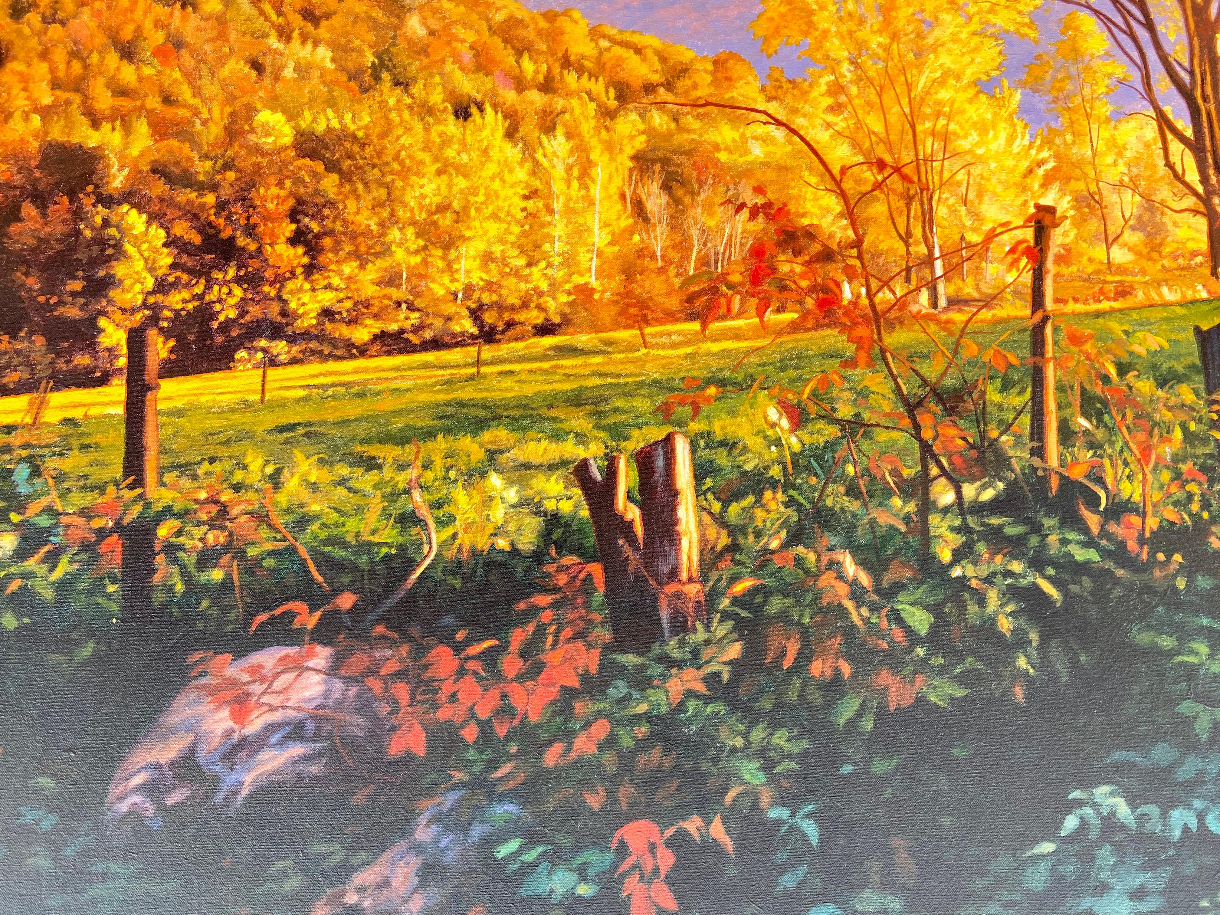 Marcia’s Meadow (Vermont) - Photorealist Painting by Ian Hornak