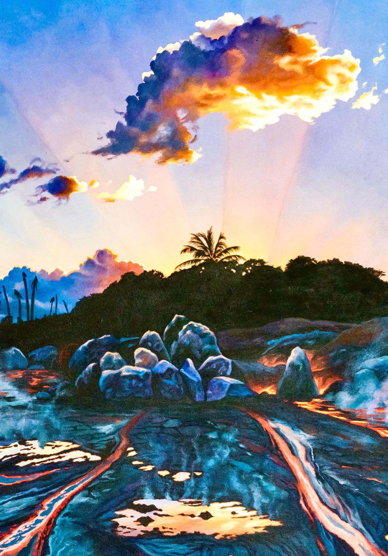Paesaggio primordiale - Painting Fotorealista di Ian Hornak