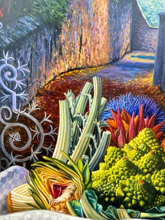 Still Life with Baroque Cauliflower, Artichokes and Radishes