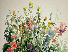 Untitled (Abstract Garden Still Life with Flowers and Plants)