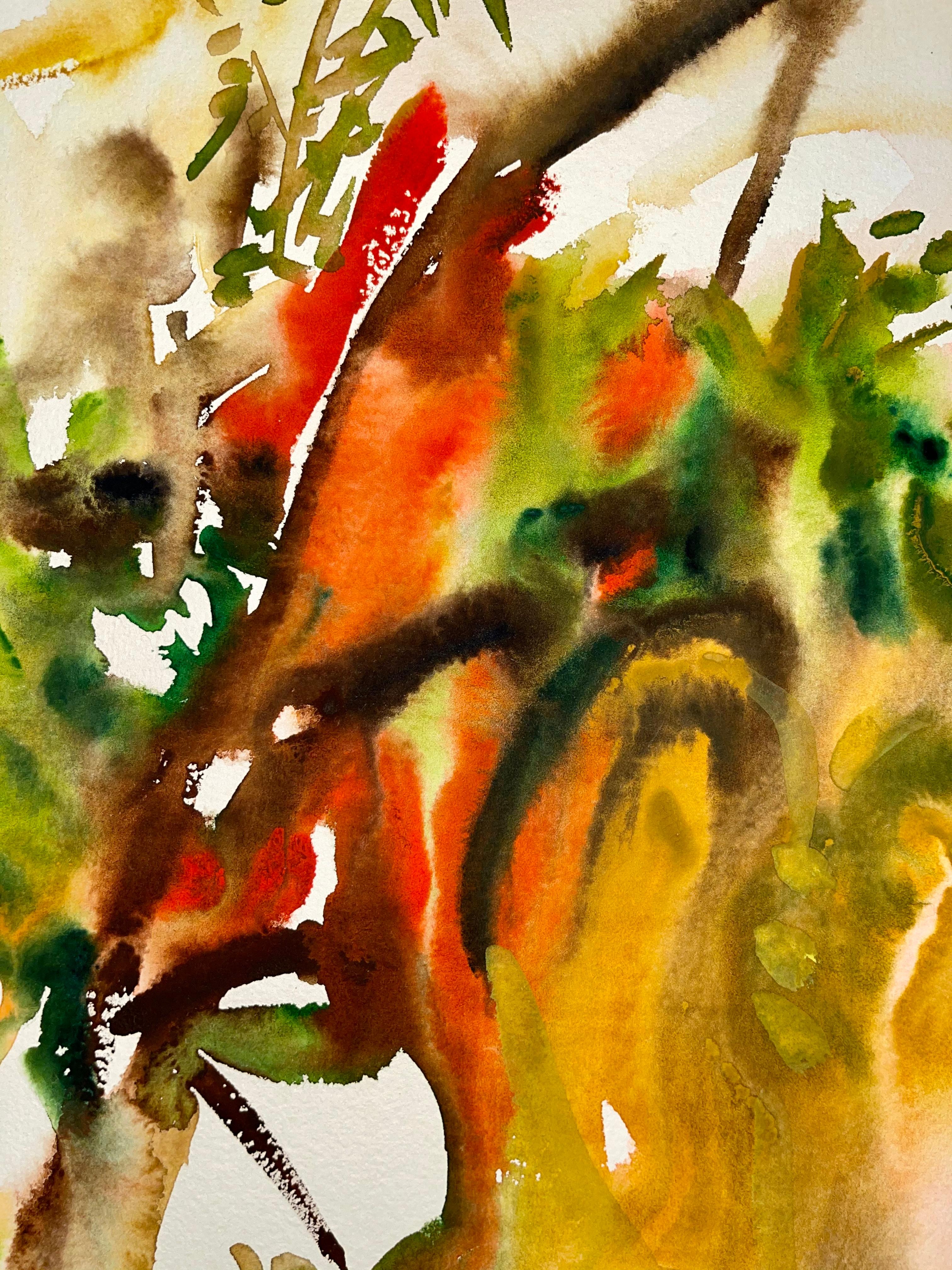 Untitled (Abstract Garden Still Life with Flowers, Plants and Pumpkins) For Sale 1