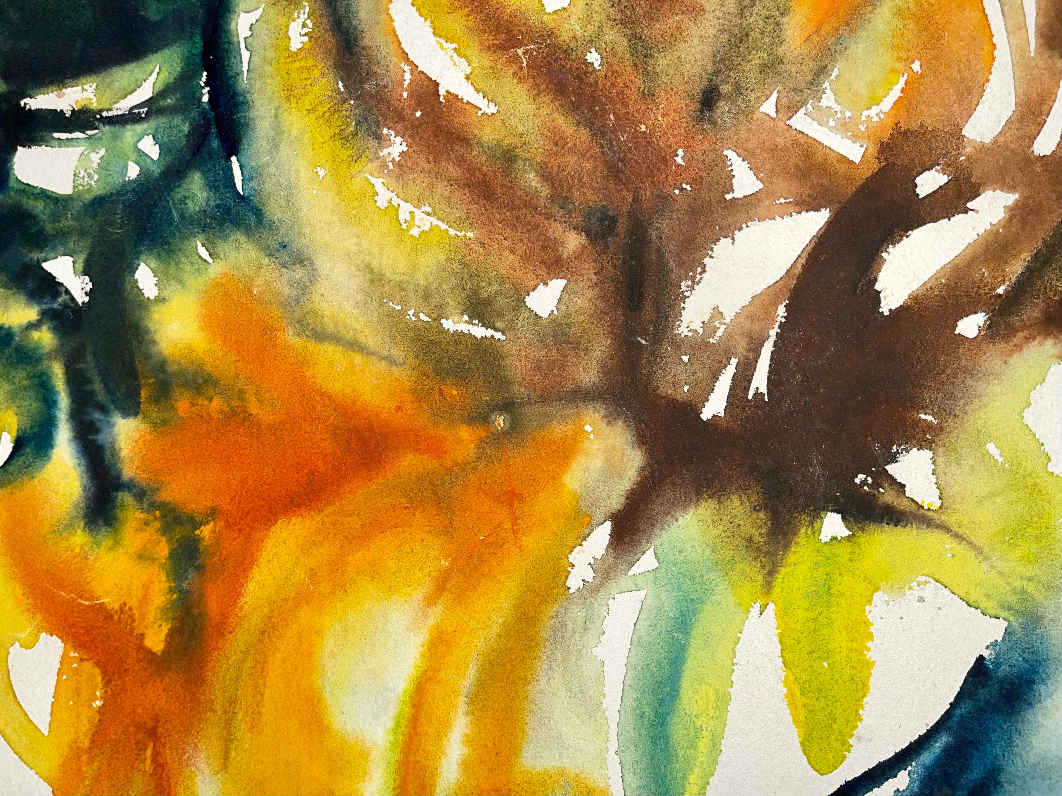 Sin título (Bodegón abstracto de jardín con plantas y calabazas), Ian Hornak en venta 4
