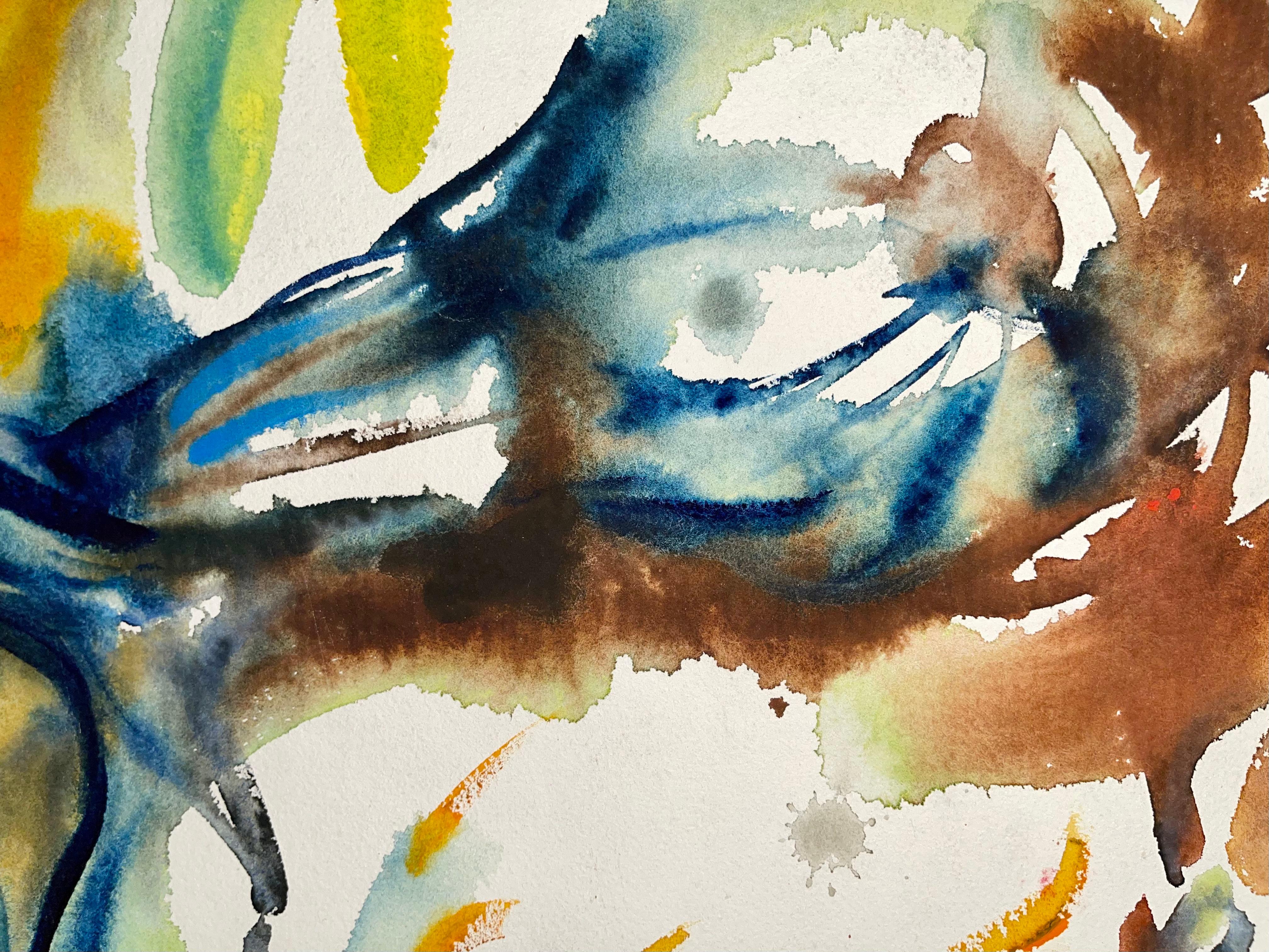 Sin título (Bodegón abstracto de jardín con plantas y calabazas), Ian Hornak en venta 5