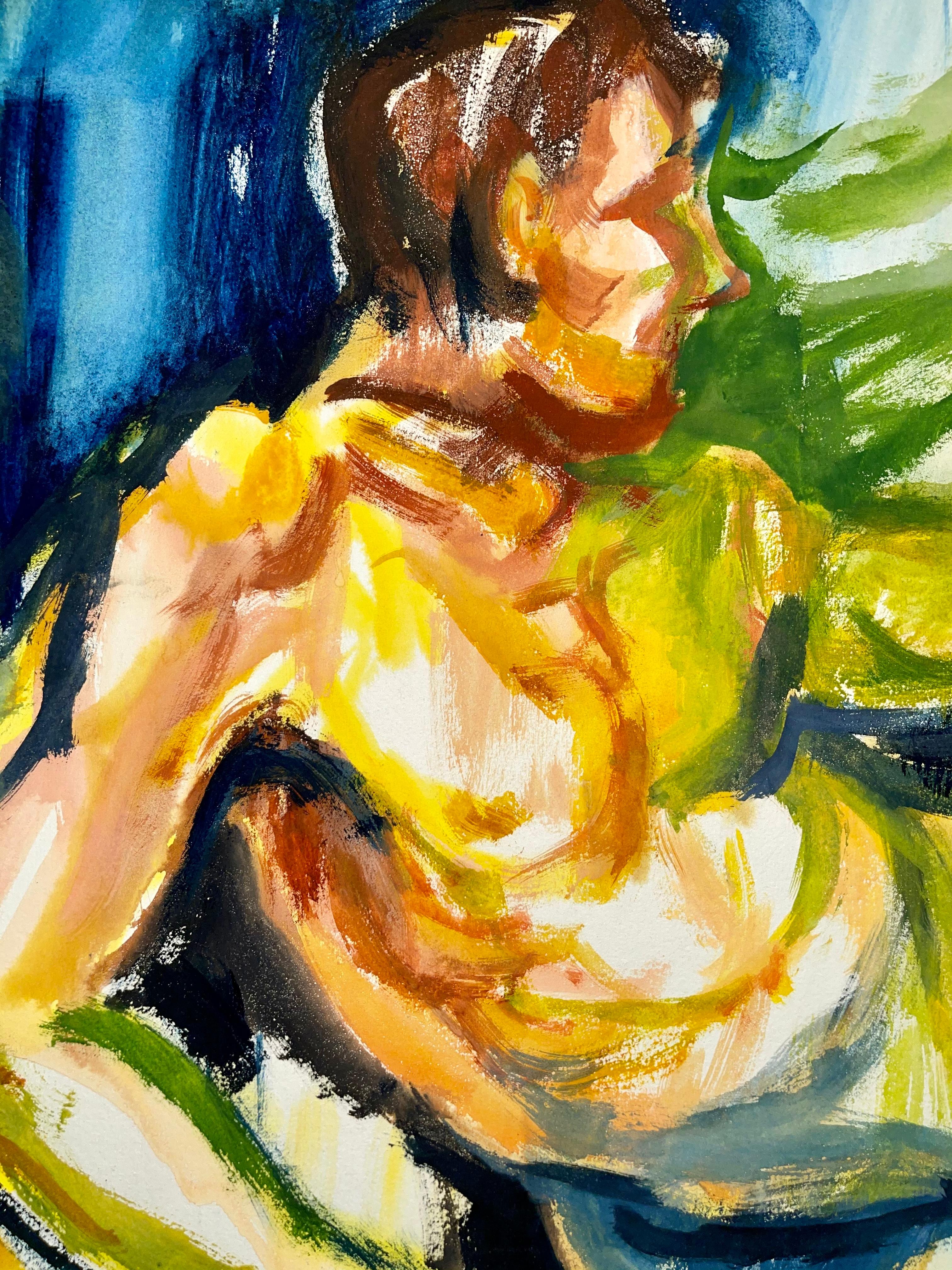 Artista: Ian Hornak (1944-2002)
Titolo: Senza titolo (Nudo astratto reclinato maschile)
Anno: 1963
Mezzo di comunicazione: Acquerello su carta d'archivio pesante
Dimensioni: 29,5 x 21 pollici
Condizioni: Buono
Provenienza: Proprietà di Ian Hornak,