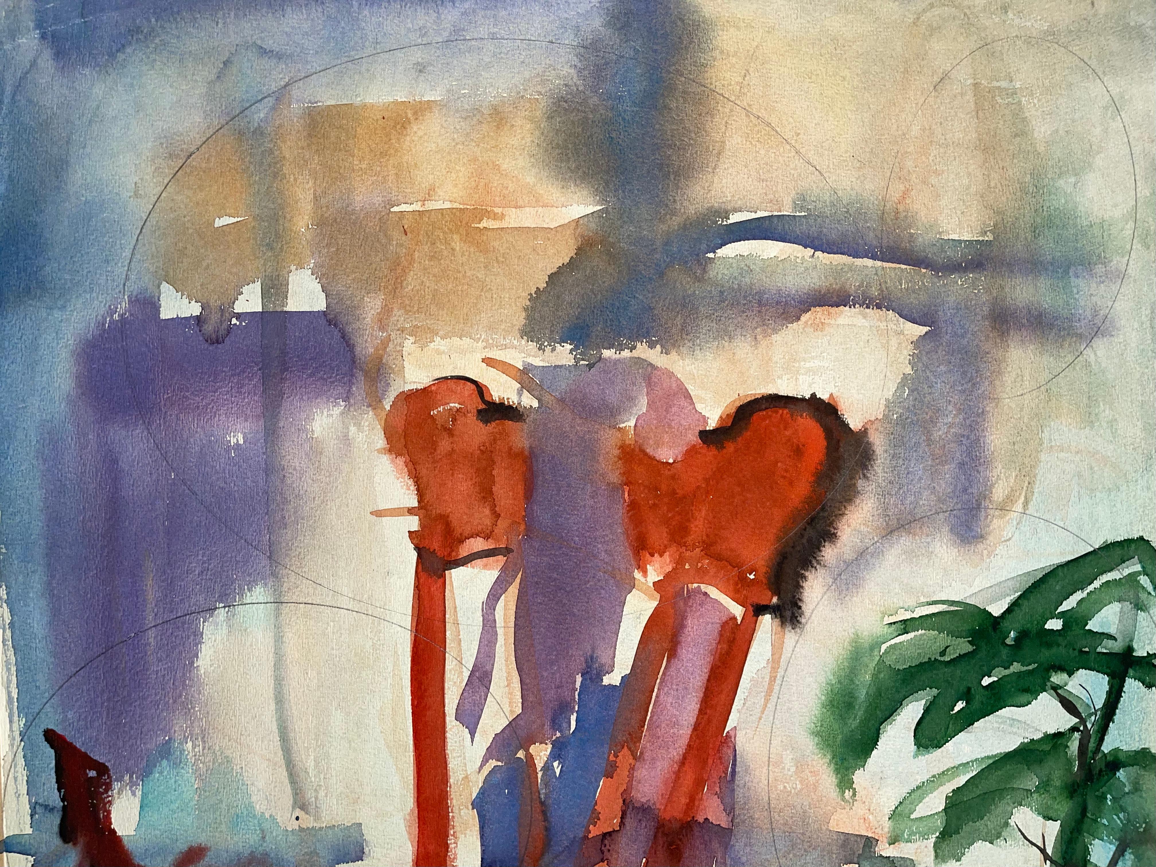 Senza titolo (Natura morta astratta con sedia, fiori e bottiglie), Ian Hornak in vendita 1