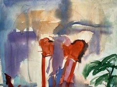 Untitled (Abstract Still Life with Chair, Flowers and Bottles), Ian Hornak