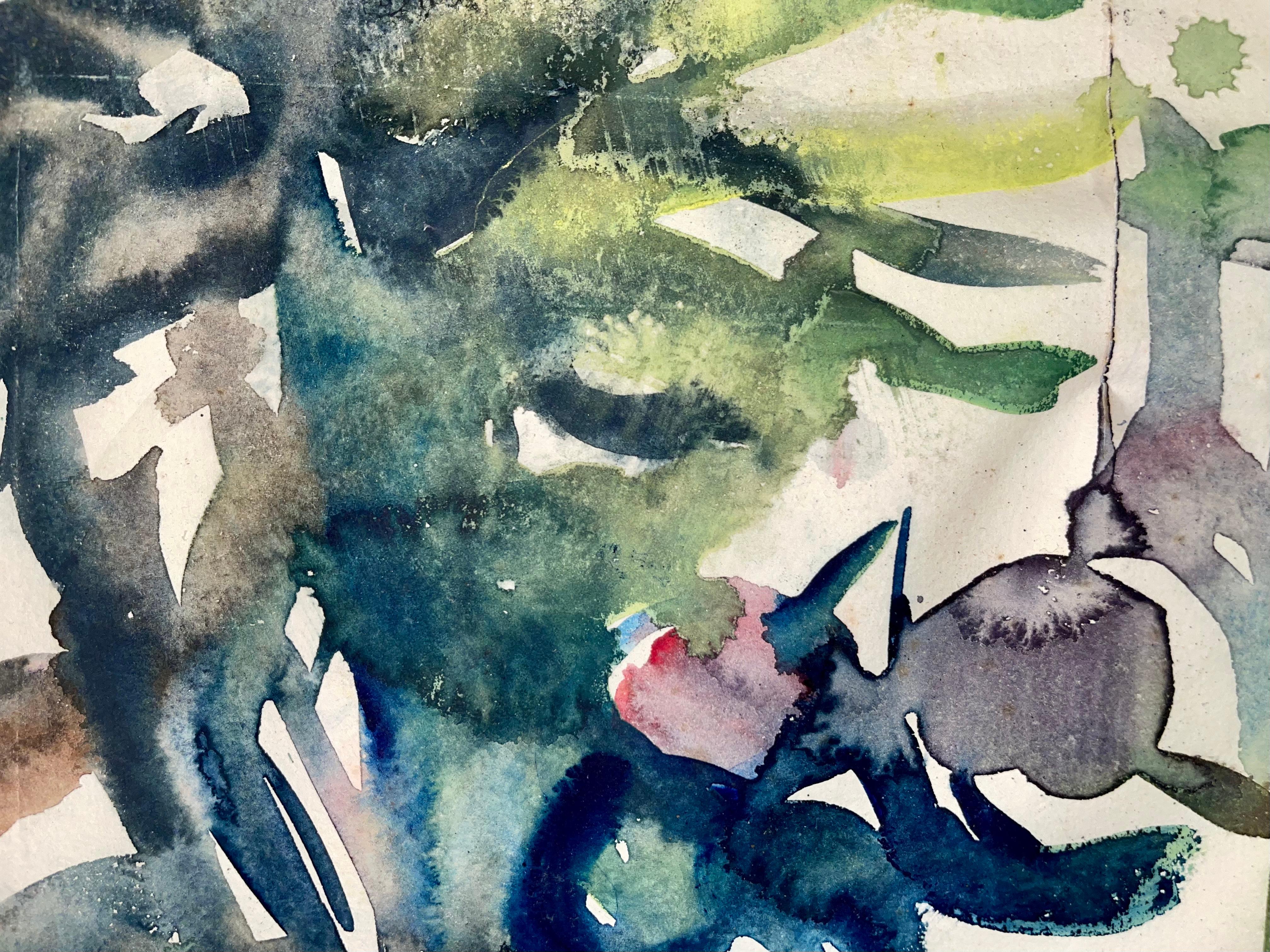 Untitled (Abstract Still Life with Flowers and Fruit) - Painting by Ian Hornak
