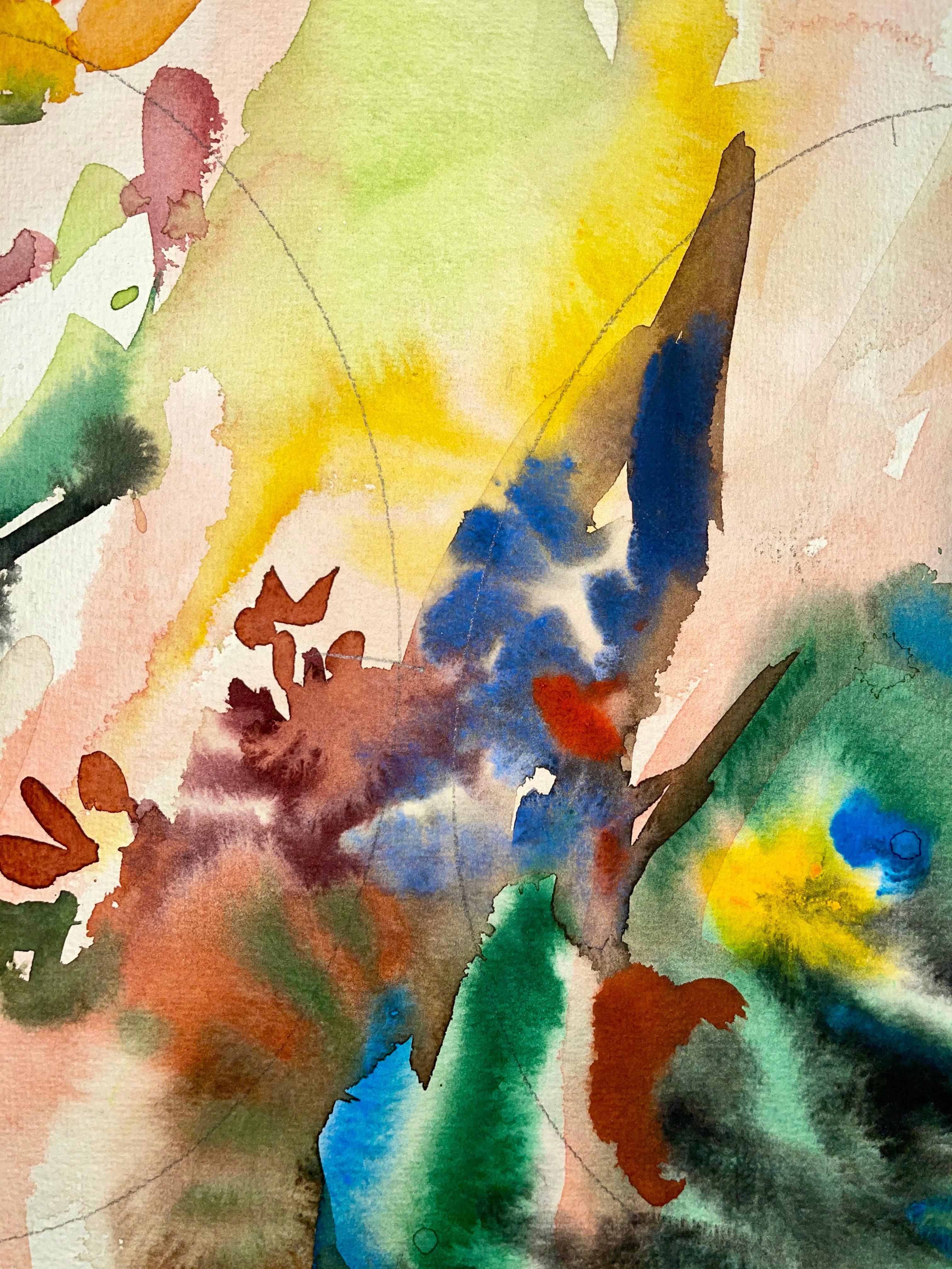 Sans titre (Nature morte abstraite avec fleurs et fruits) en vente 1