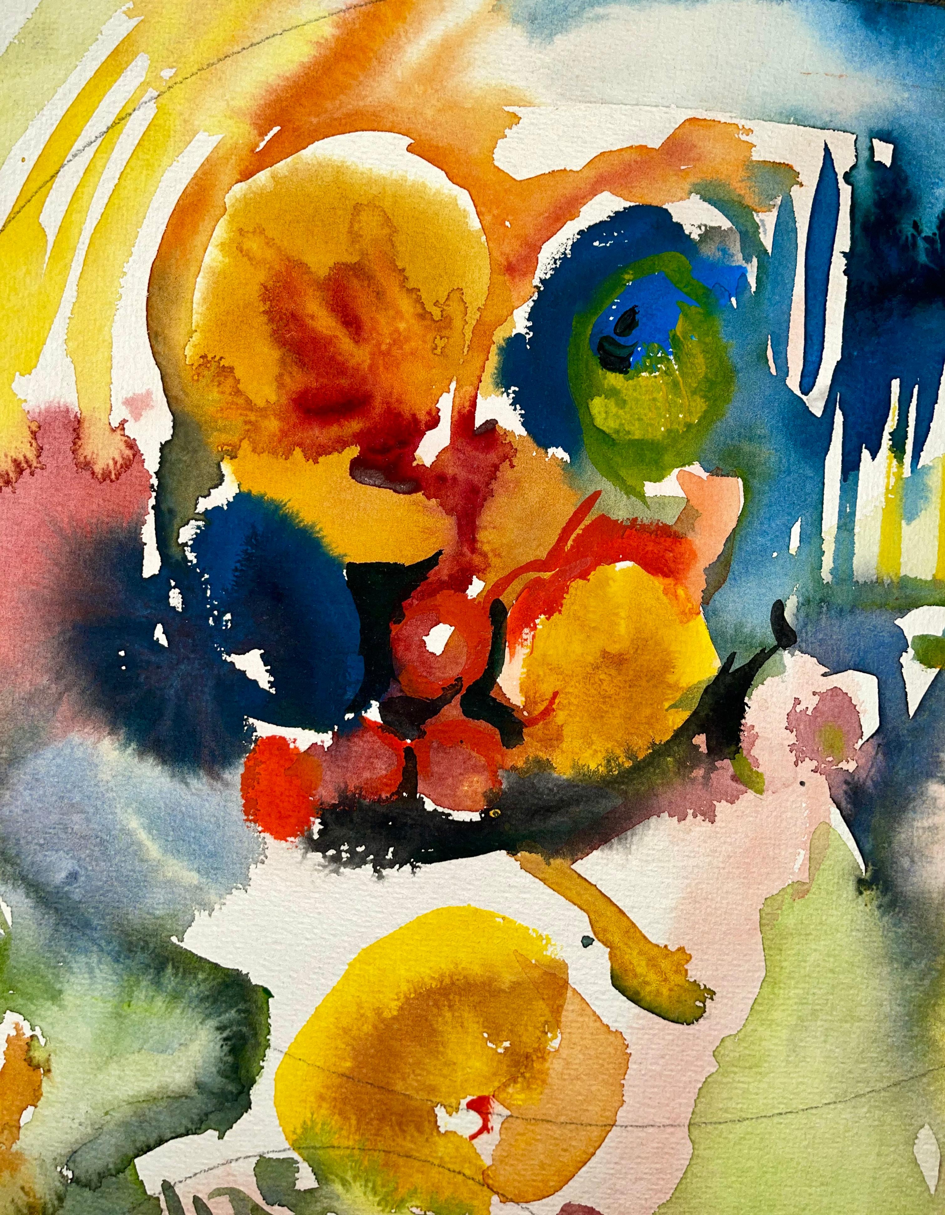 Sans titre (Nature morte abstraite avec fleurs et fruits) en vente 2