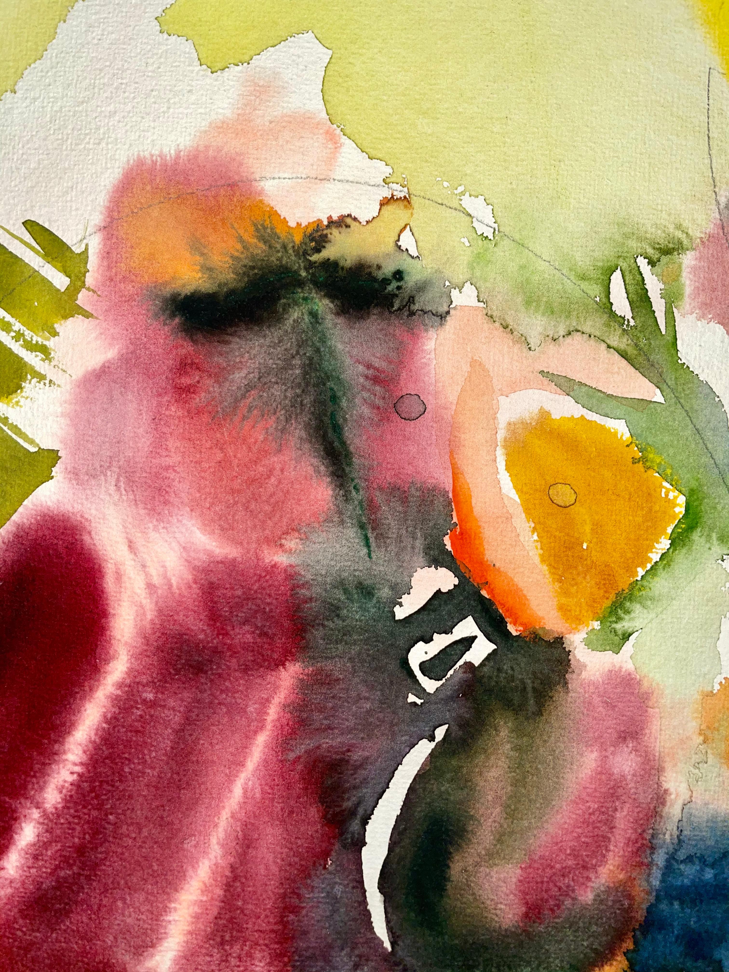 Sans titre (Nature morte abstraite avec fleurs et fruits) en vente 3