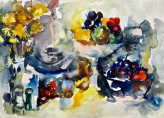 Sans titre (Nature morte abstraite avec fleurs et fruits)