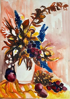 Senza titolo (Natura morta astratta con fiori e frutta)