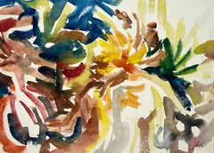 Senza titolo (Natura morta astratta con fiori e frutta)