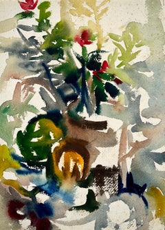 Senza titolo (Natura morta astratta con fiori e frutta)